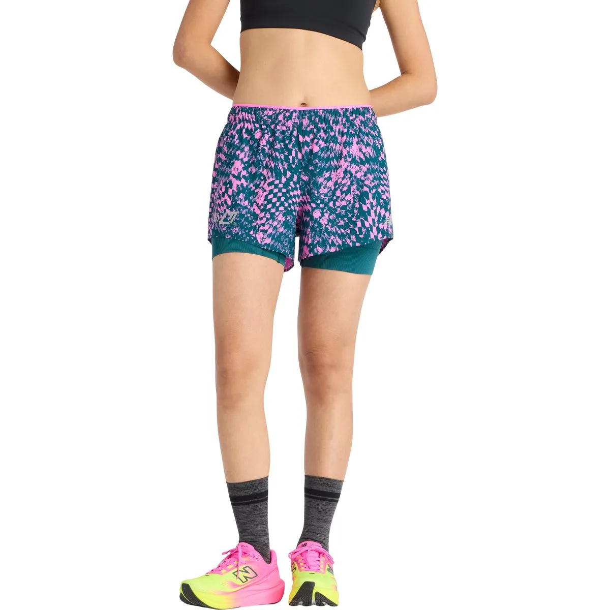 New London Edition RC Printed 2-in-1 3" Damen Shorts, M