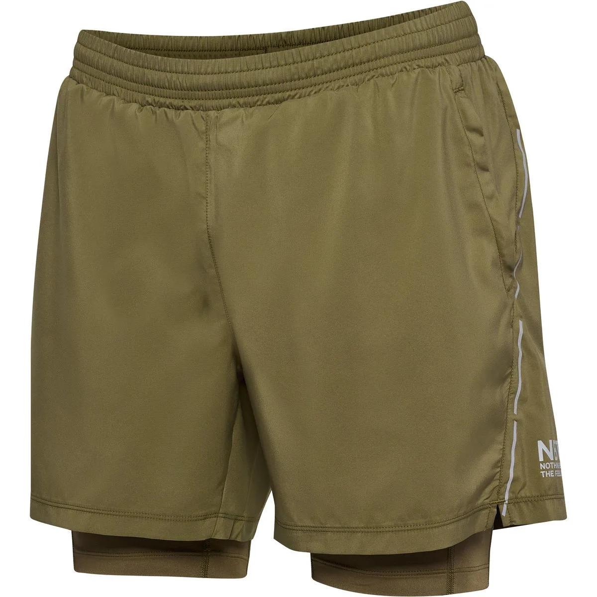 Fast 2-in-1 (Reißverschluss) Pocket Herren Shorts, grün S