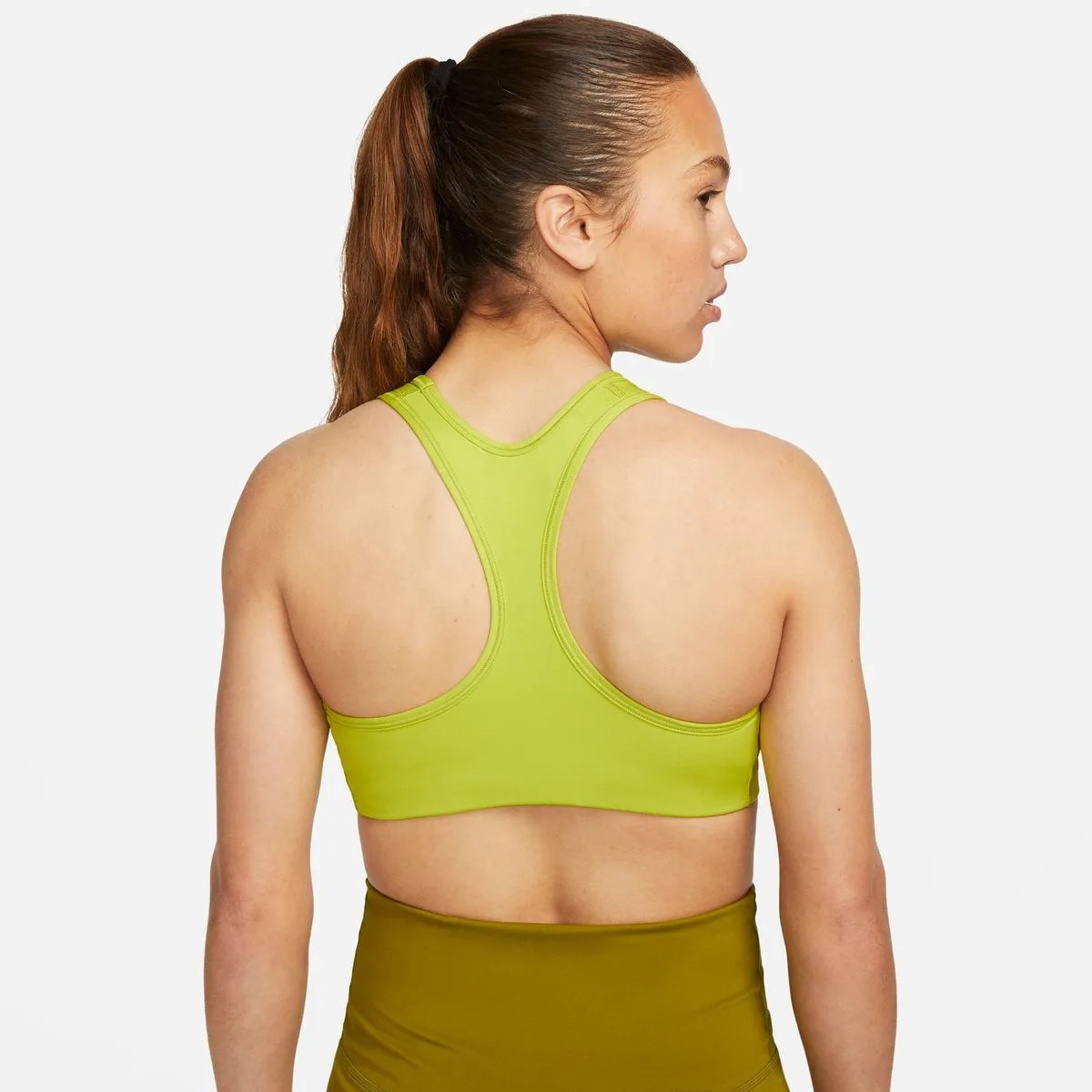 Dri-Fit Swoosh Medium-Support Non-Padded Damen Bustier, grün US: L