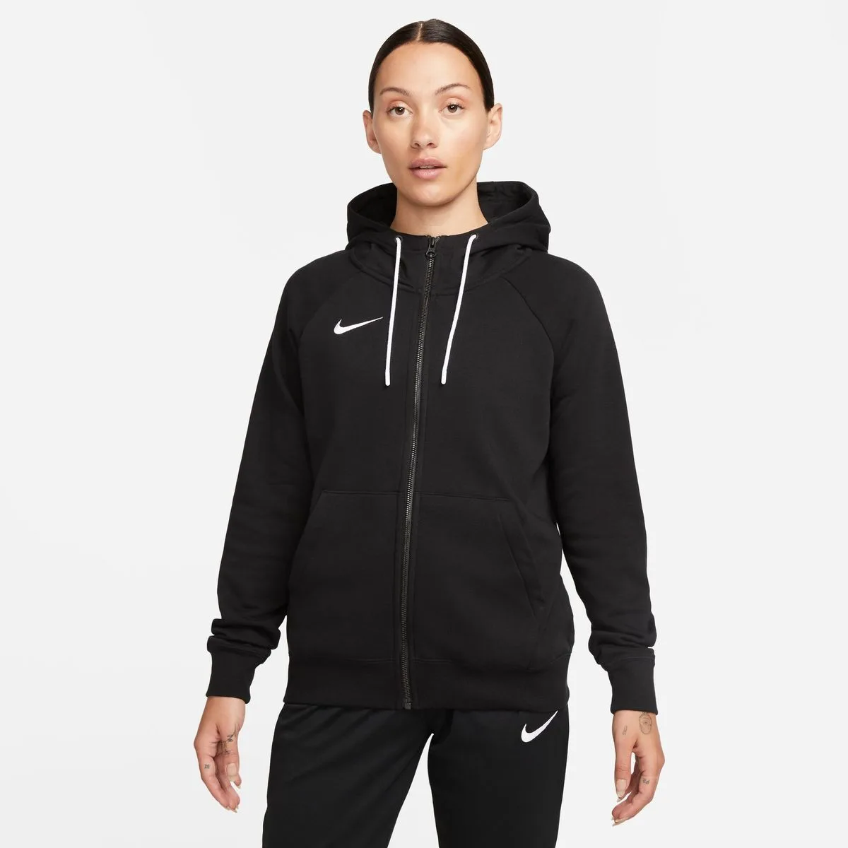 Park Full-Zip Damen Kapuzensweater, schwarz US: XL
