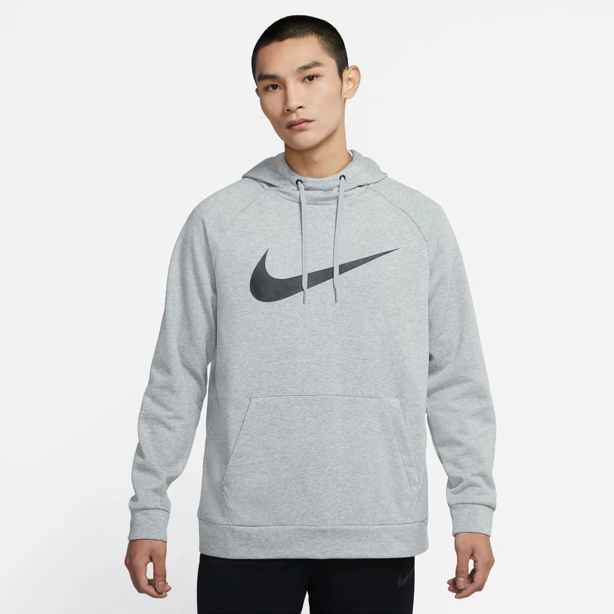 Dry Graphic Dri-Fit Hooded Fit ness Herren Kapuzensweater, grau US: S