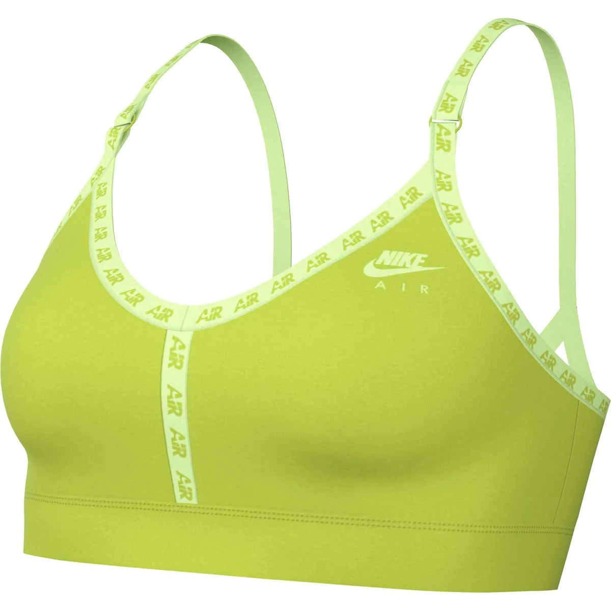 Air Dri-Fit Indy Light-Support Padded Logo Tape Damen Bustier, grün US: XL