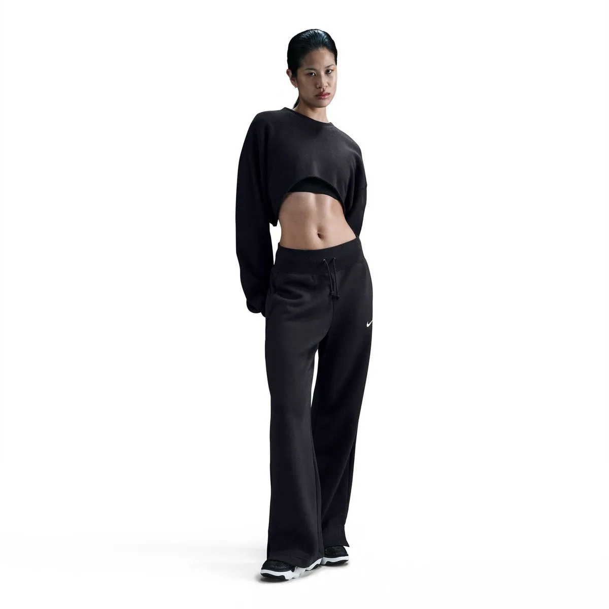 Sportswear Phoenix High-Waisted Wide-Leg Damen Jogginghose, schwarz US: XL