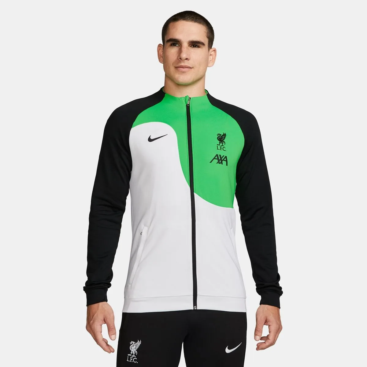 Liverpool FC Academy Pro Full-Zip Herren Fußballjacke, weiß US: L