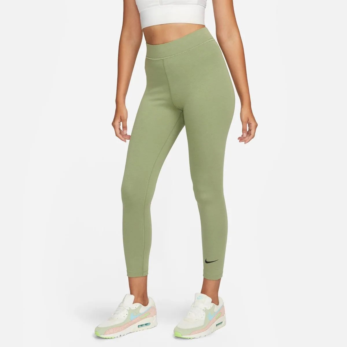 Sportswear Classic High-Waisted 7/8 Damen Tights, grĂĽn US: S