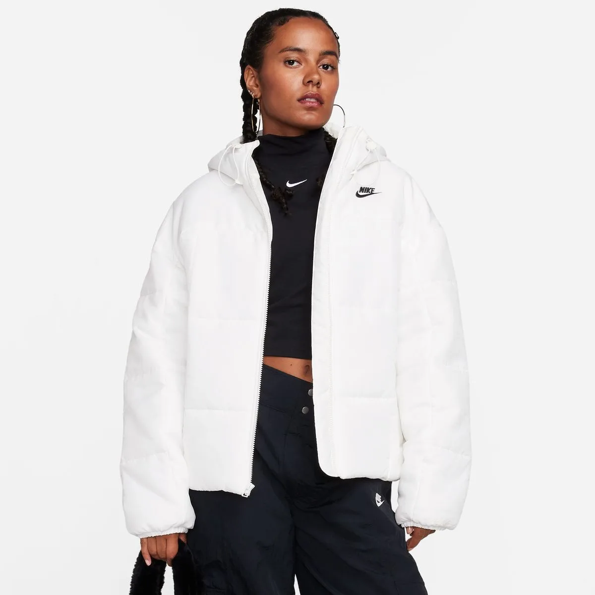 Sportswear Therma-Fit Essentials Puffer Damen Jacke, weiß US: XL