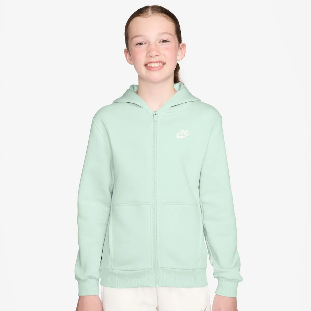 Sportswear Full-Zip Kinder Kapuzensweater, grün US: S