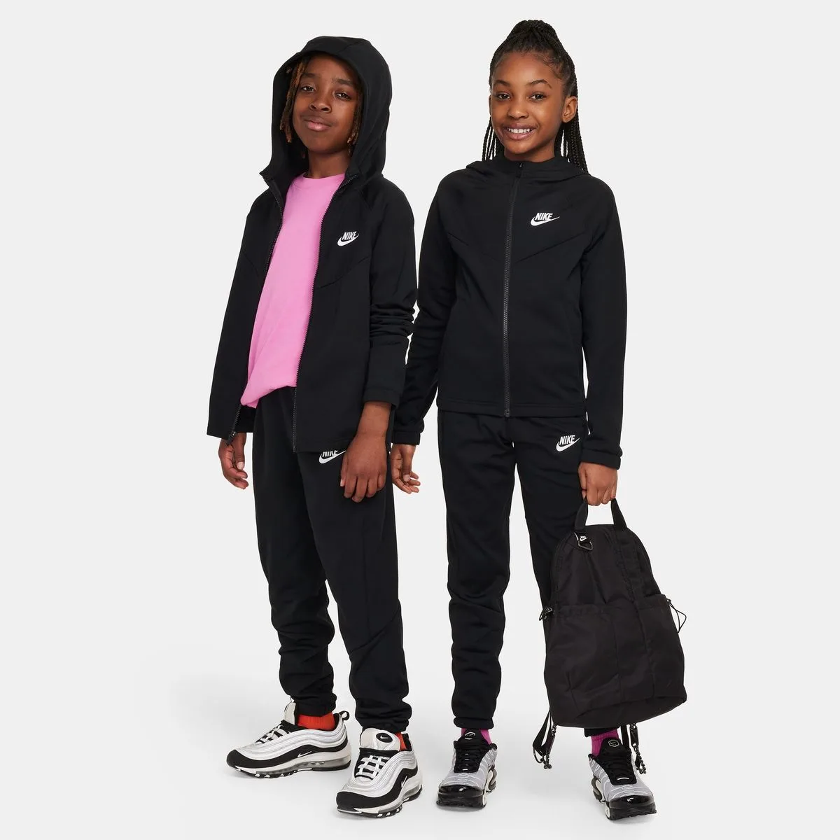 Nike Sportswear Kinder Sportanzug, schwarz