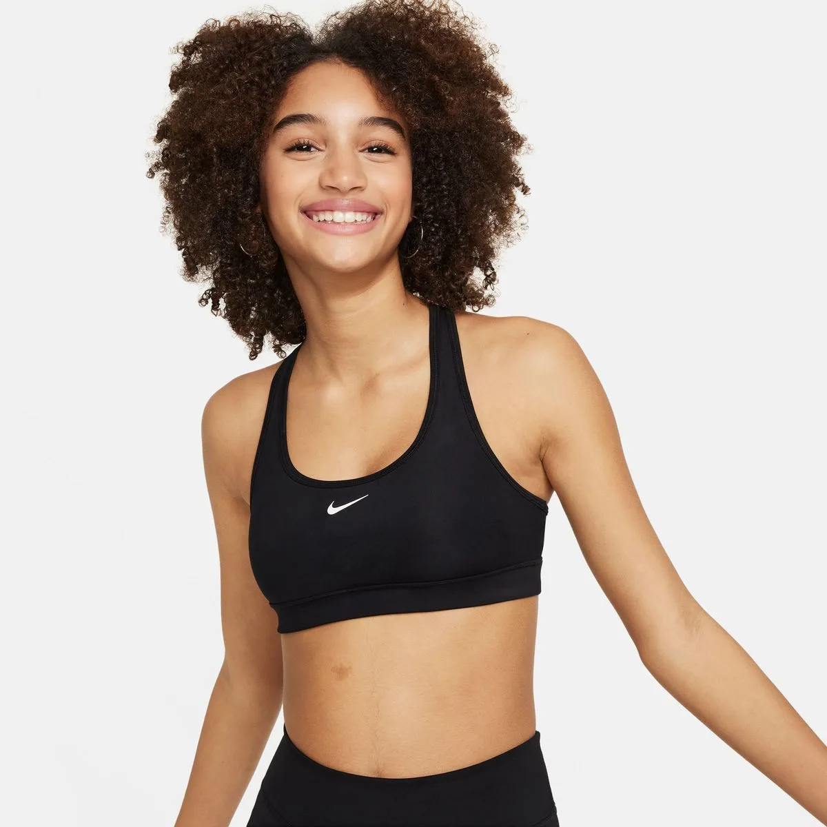 Swoosh Mädchen Bustier, schwarz US: S