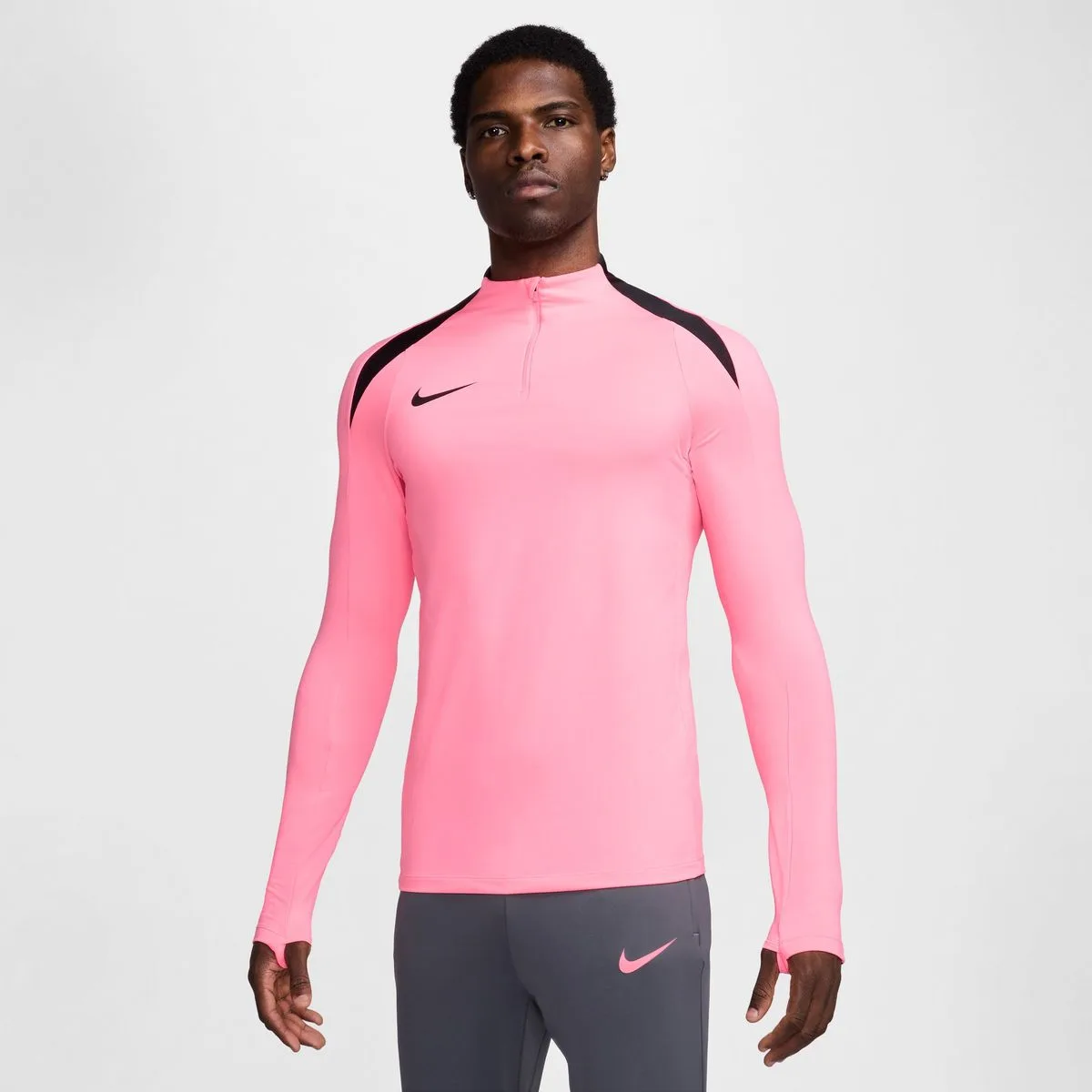 Strike Dri-Fit 1/2-Zip Drill Herren Longsleeve, rosa US: XL
