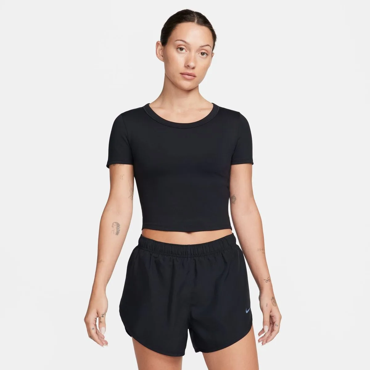 One Fit ted Dri-Fit Cropped Damen T-Shirt, schwarz US: S