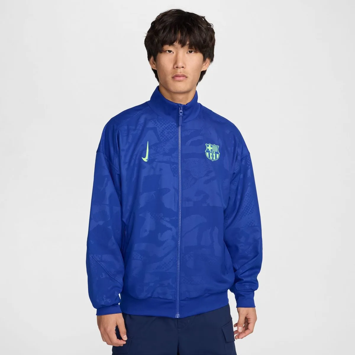 FC Barcelona Dri-Fit Strike Anthem 3R Herren Fußballjacke, blau US: M