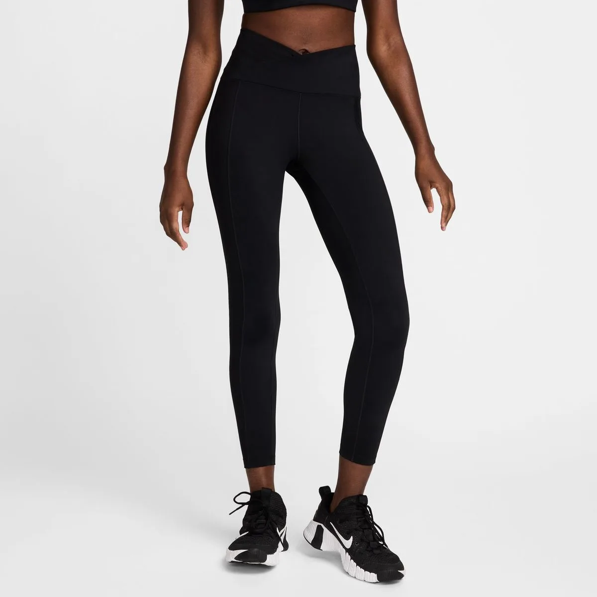 One Wrap High-Waisted 7/8 Damen Tights, schwarz US: S