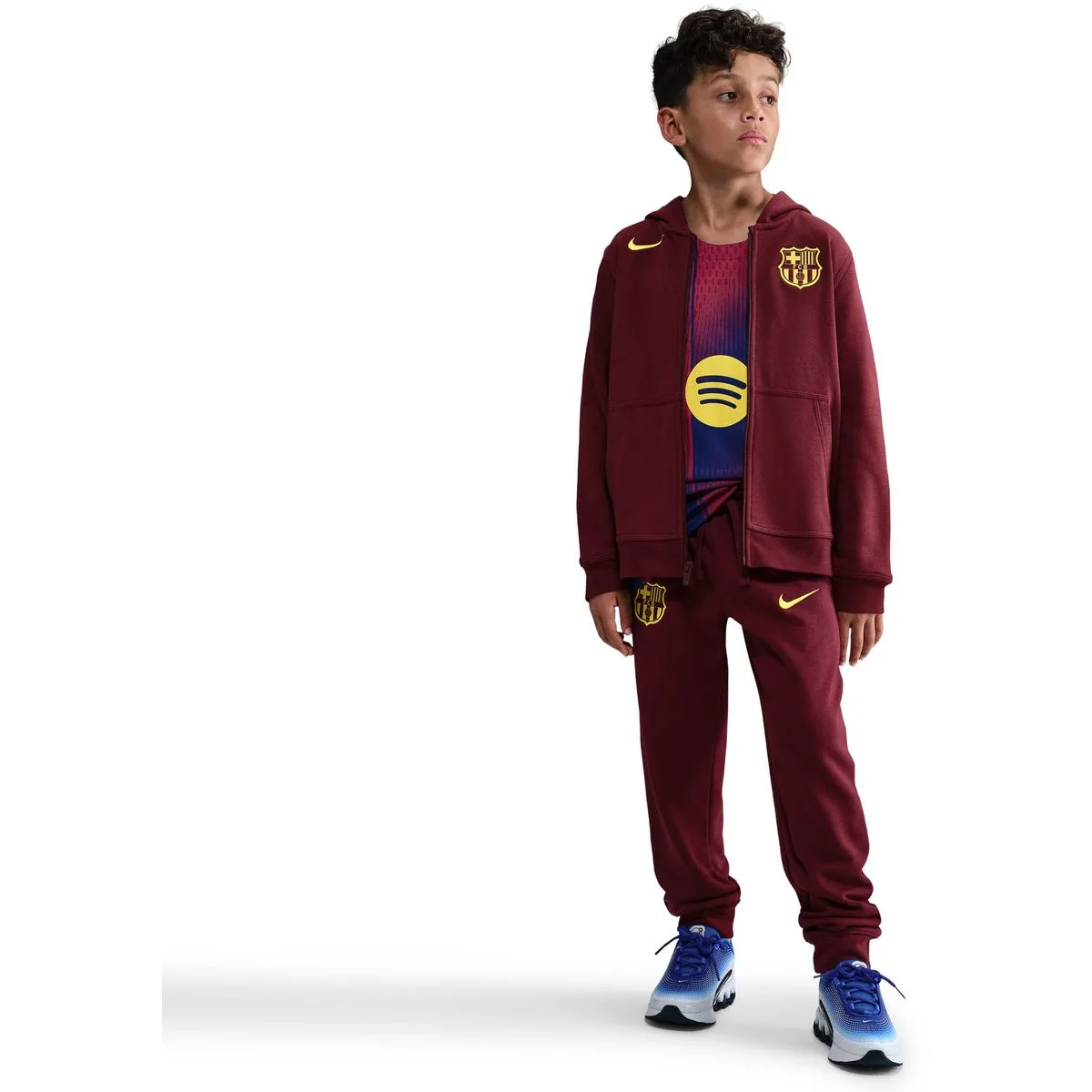 FC Barcelona Fourth Full-Zip Jungen Kapuzensweater, rot US: XL
