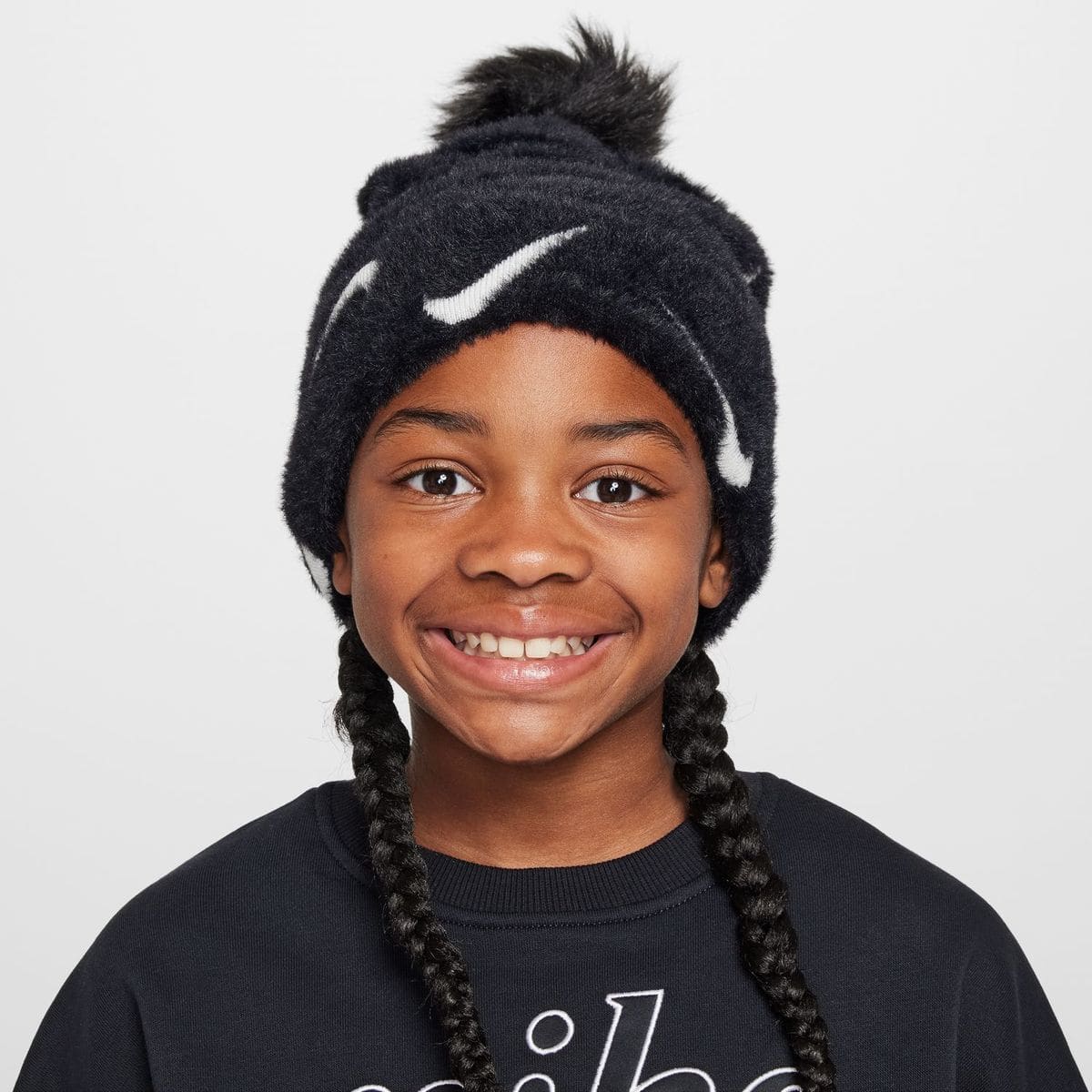 Peak Pom Pom Kinder Cap, schwarz US: 1SIZE