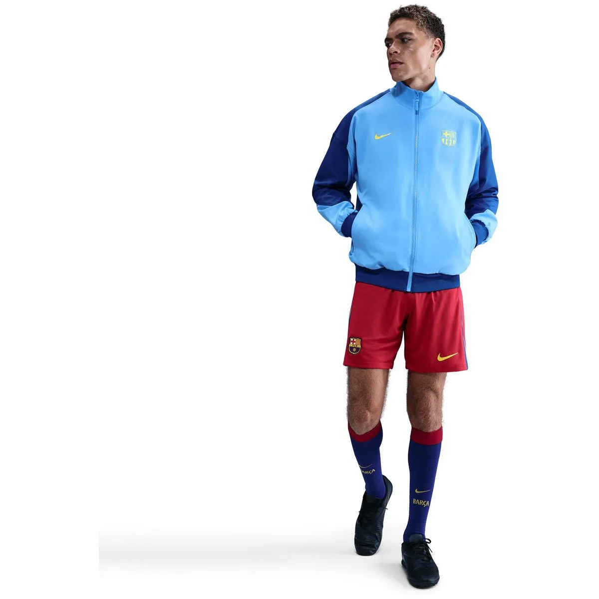 FC Barcelona Strike Fourth Dri-Fit Anthem Herren Fußballjacke, blau US: XL