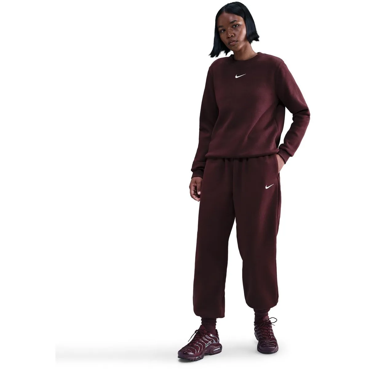 Sportswear Phoenix High-Waisted Oversized Damen Trainingshose, rot US: L
