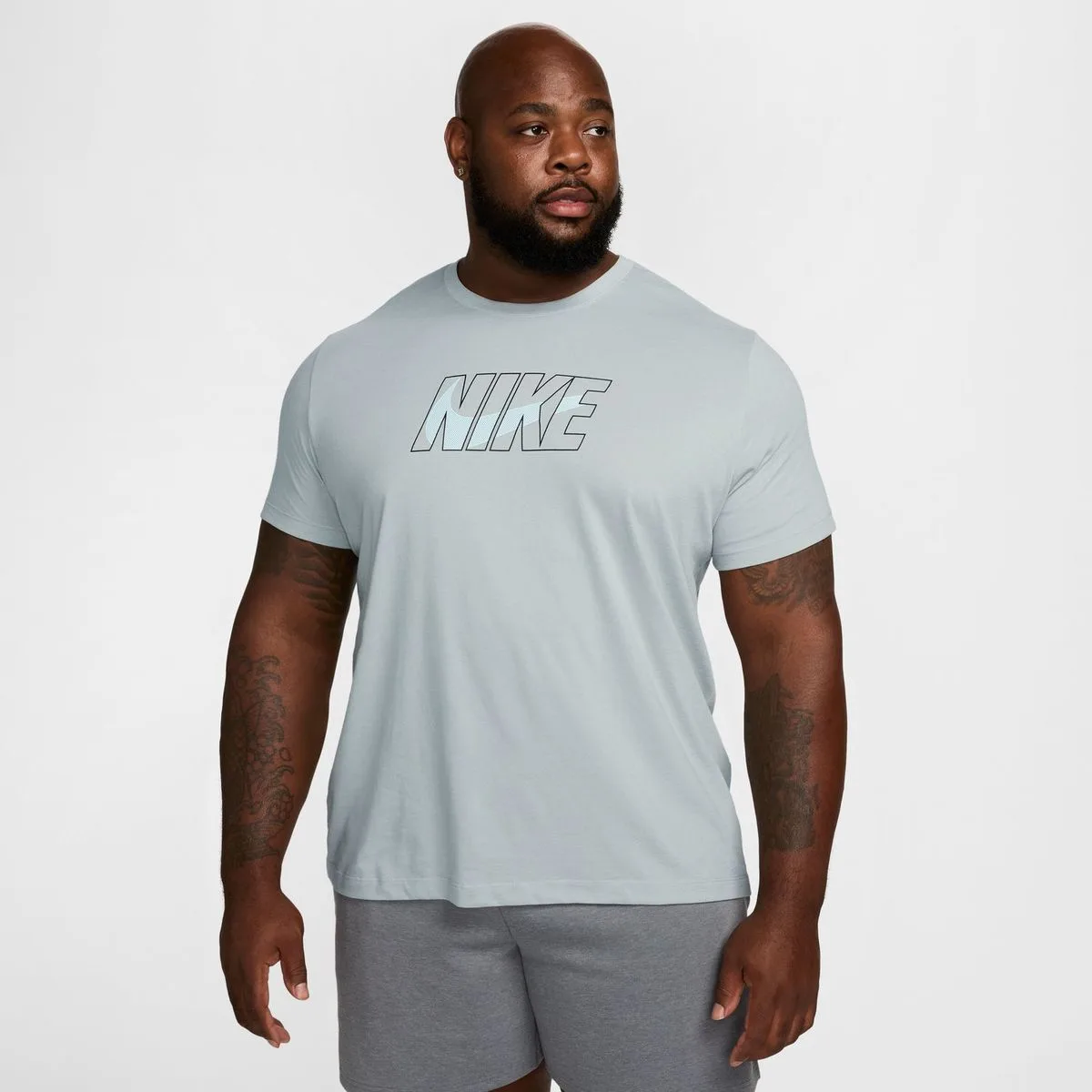 Nike Dri-Fit Fitness Herren T-Shirt, grau