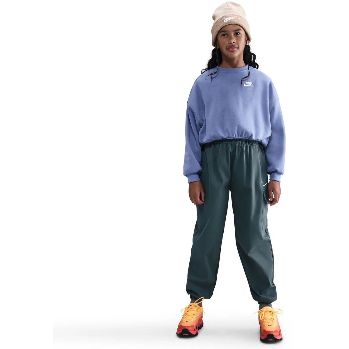 Nike Sportswear Boxy Crew-Neck Kinder Sweatshirt, lila 198481753796