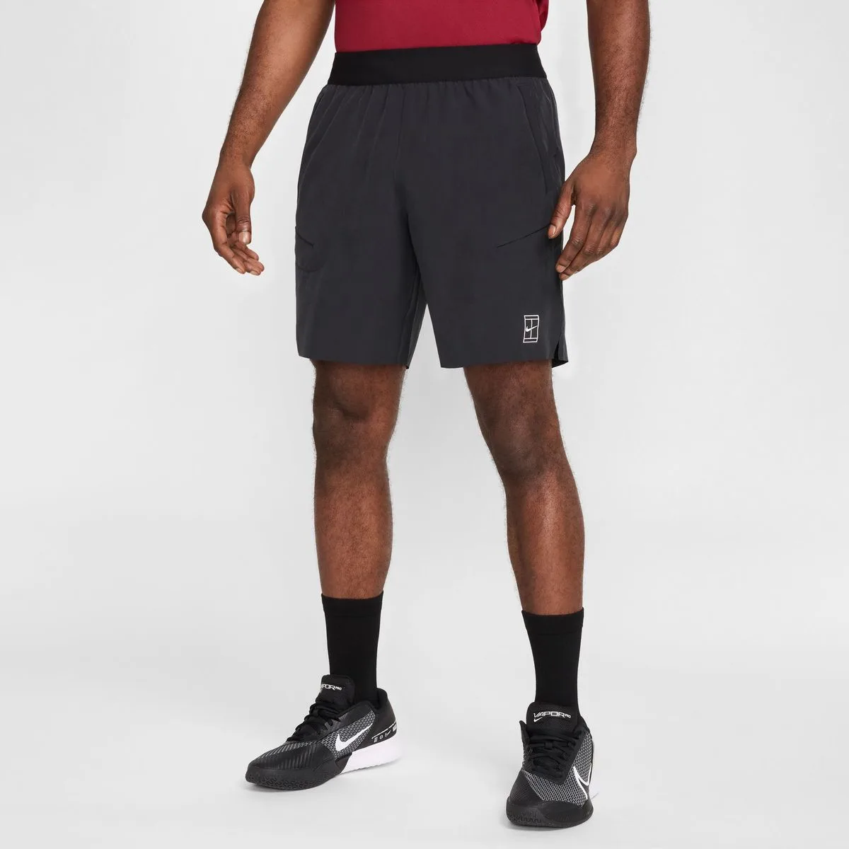 Court Advantage Dri-Fit 8" Herren Shorts, schwarz US: S