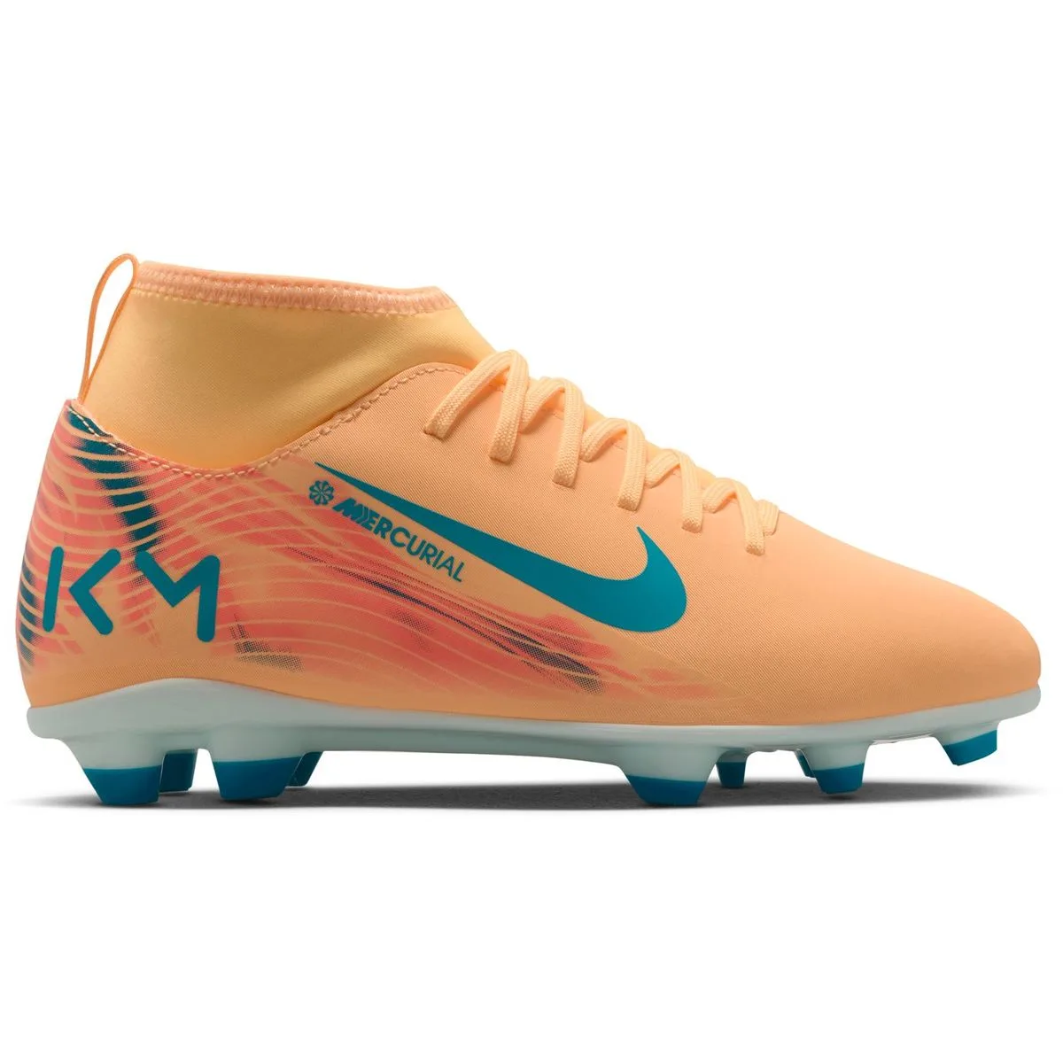 Mercurial Superfly 10 "Kylian Mbappé " MG High- Kinder Nockenschuhe, orange, Größe 38 ½ 38 ½