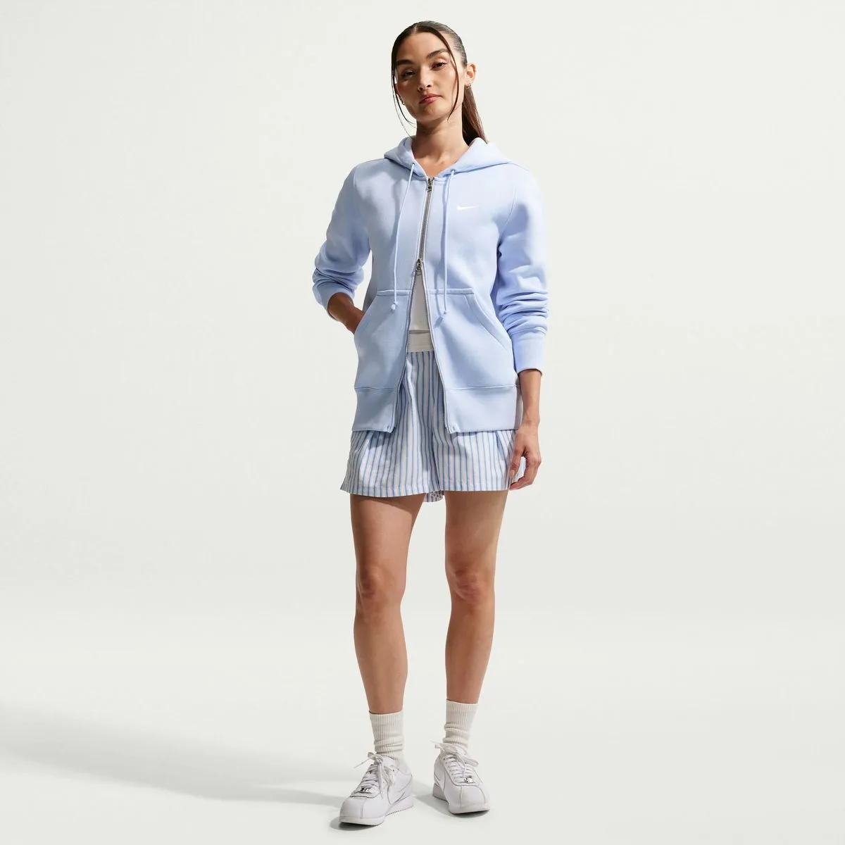 Sportswear Phoenix Full-Zip Damen T-Shirt, hellblau US: 2XL