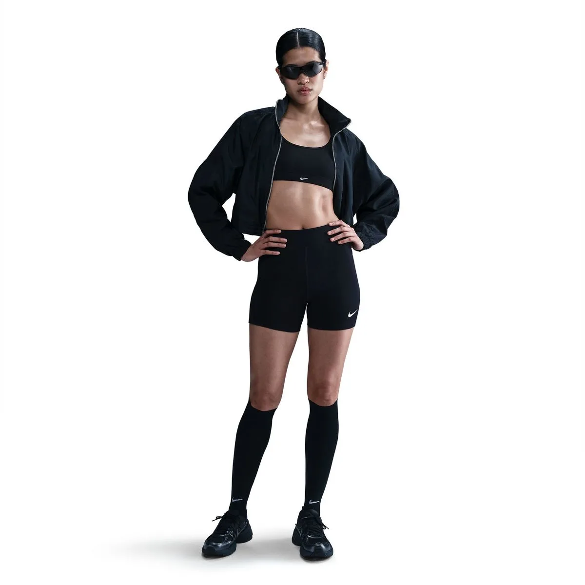 Sportswear Classic High-Waisted 5" Biker Damen Tights, schwarz US: XS