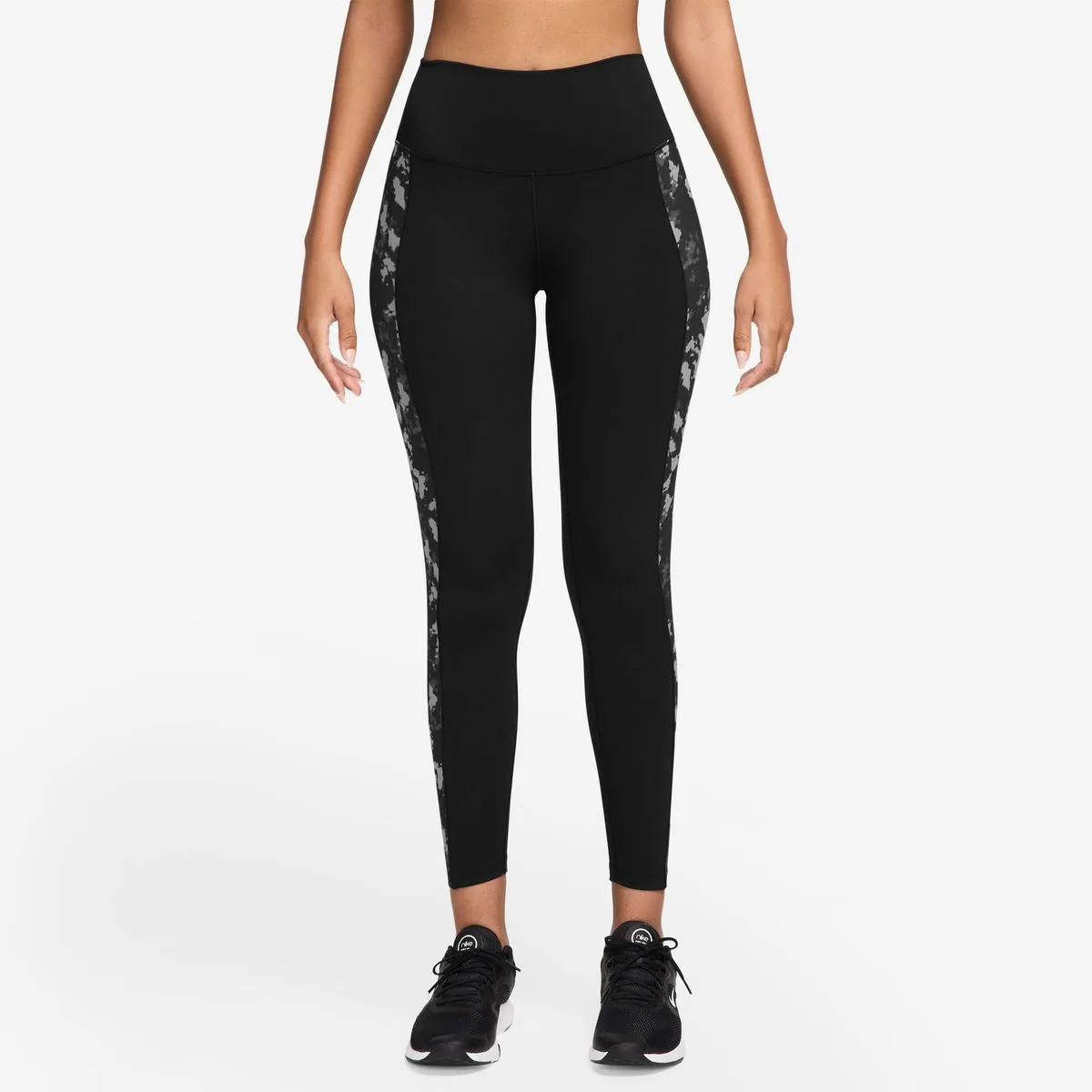 One High-Waisted 7/8 Printed Damen Tights, schwarz US: XL