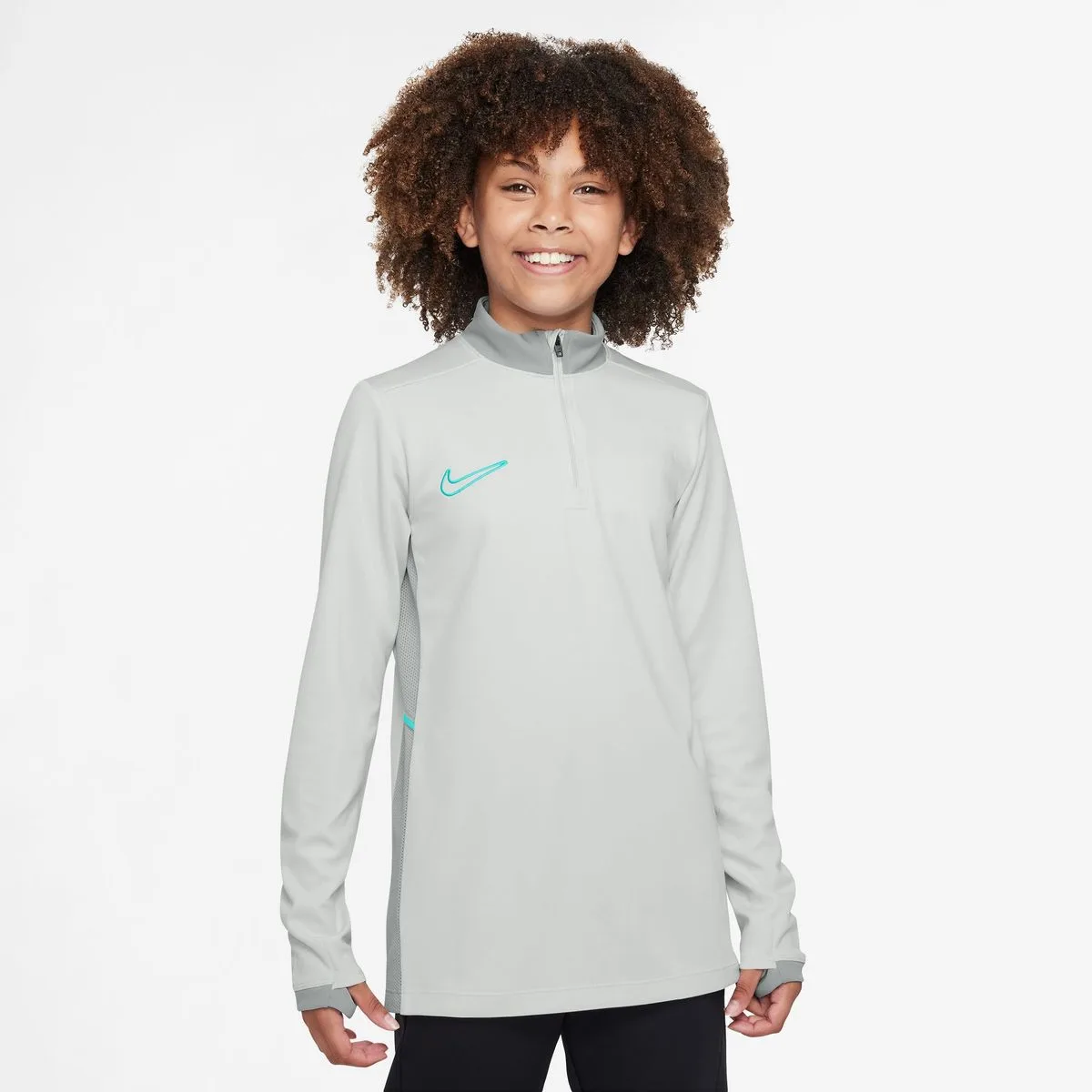 Academy emyemy Dri-Fit 1/4-Zip Kinder T-Shirt, grau US: M