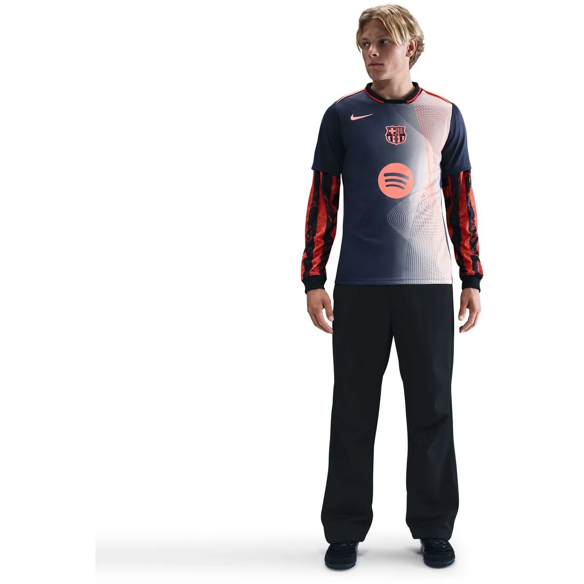 FC Barcelona Academy emyemy Pro Third Dri-Fit Pre-Match Herren Trikot, blau US: L