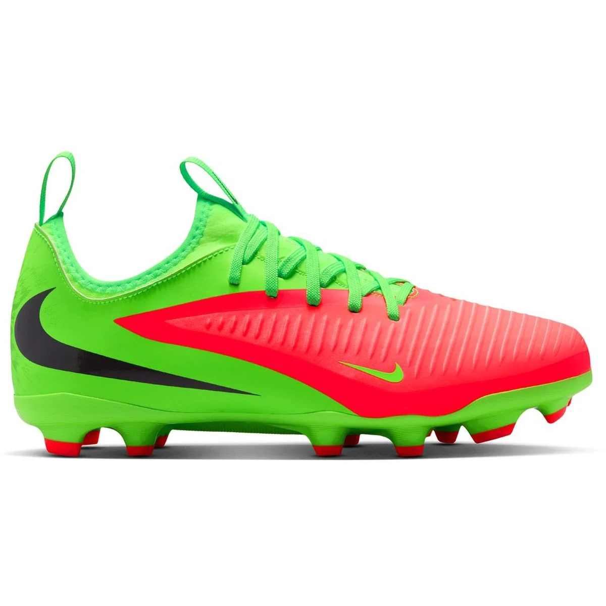 Phantom 6 Low Academy FG/MG Erling Haaland Kinder Fußball-Systemschuhe, rot, Größe 35 ½ 35 ½