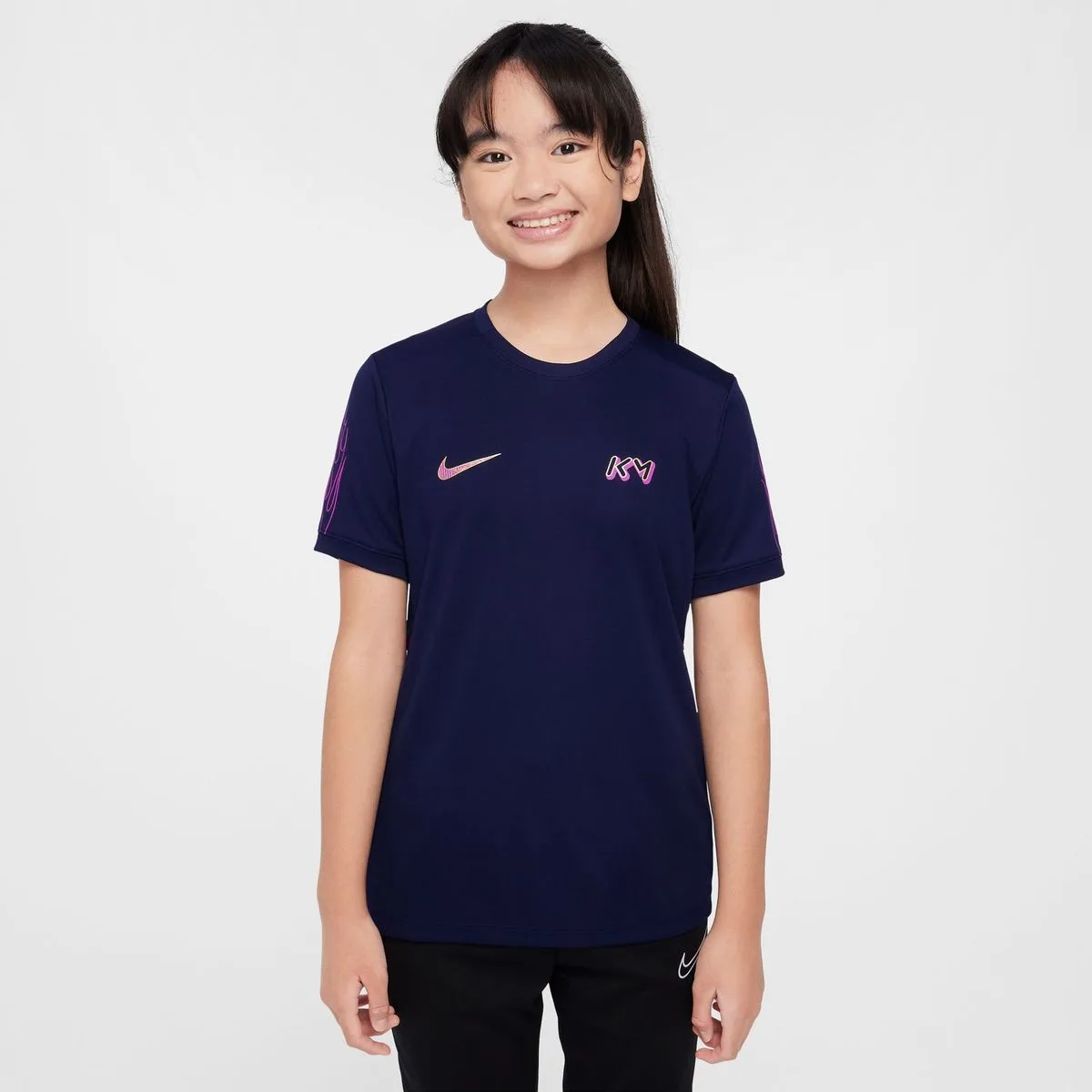 Kylian Mbappé Academy Dri-Fit Kinder T-Shirt, blau US: M