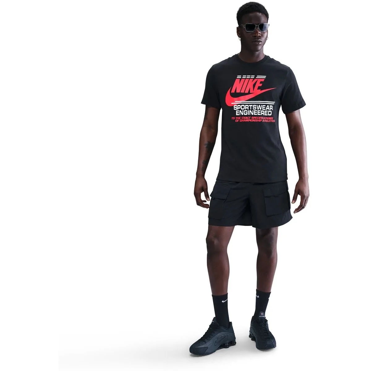 Sportswear Herren Longsleeve, schwarz US: L