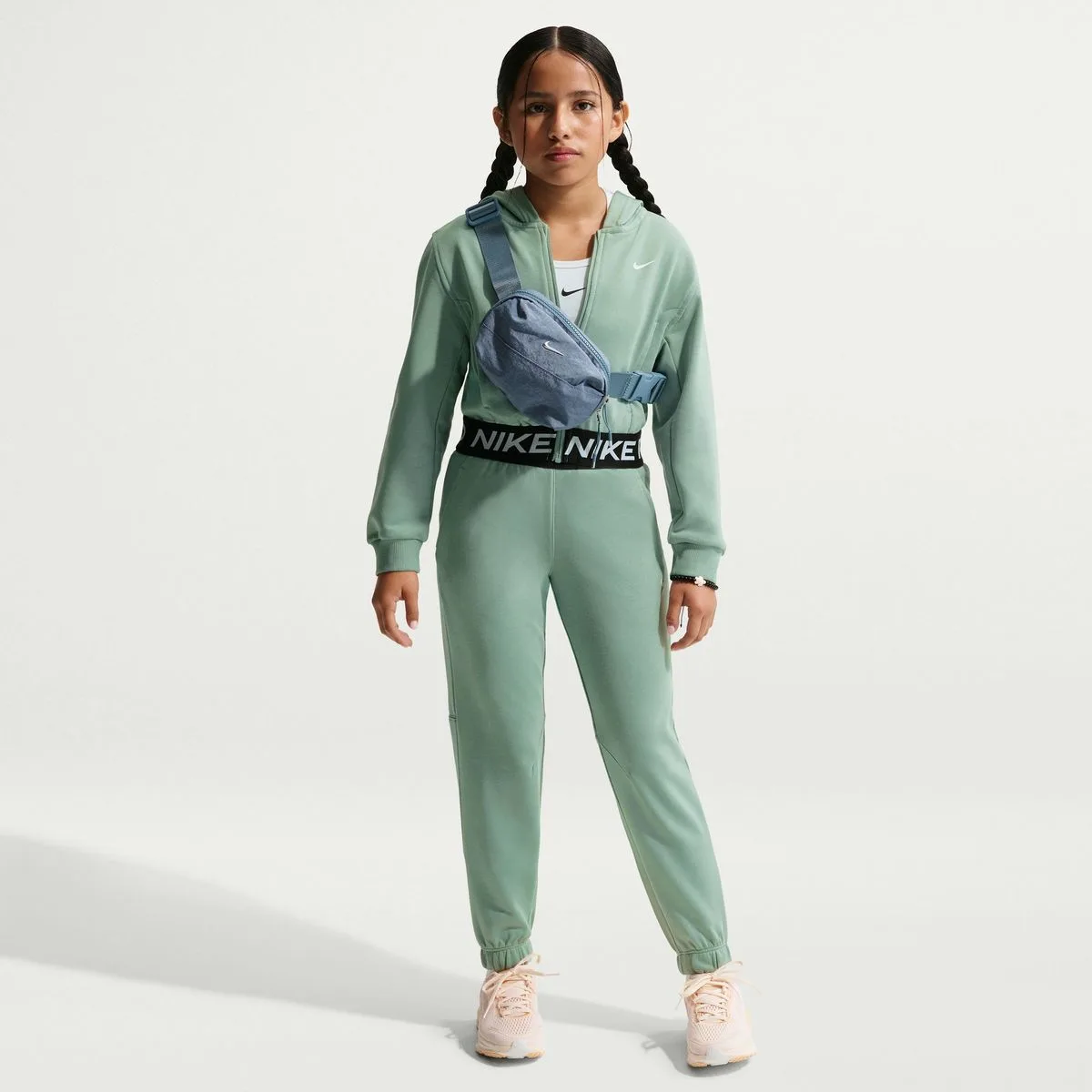 Pro Dri-Fit Full-Zip Kinder T-Shirt, grün US: S