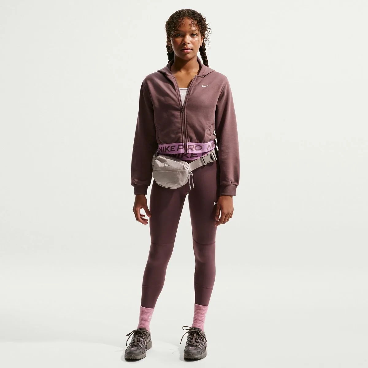 Pro Dri-Fit Full-Zip Kinder T-Shirt, lila US: M