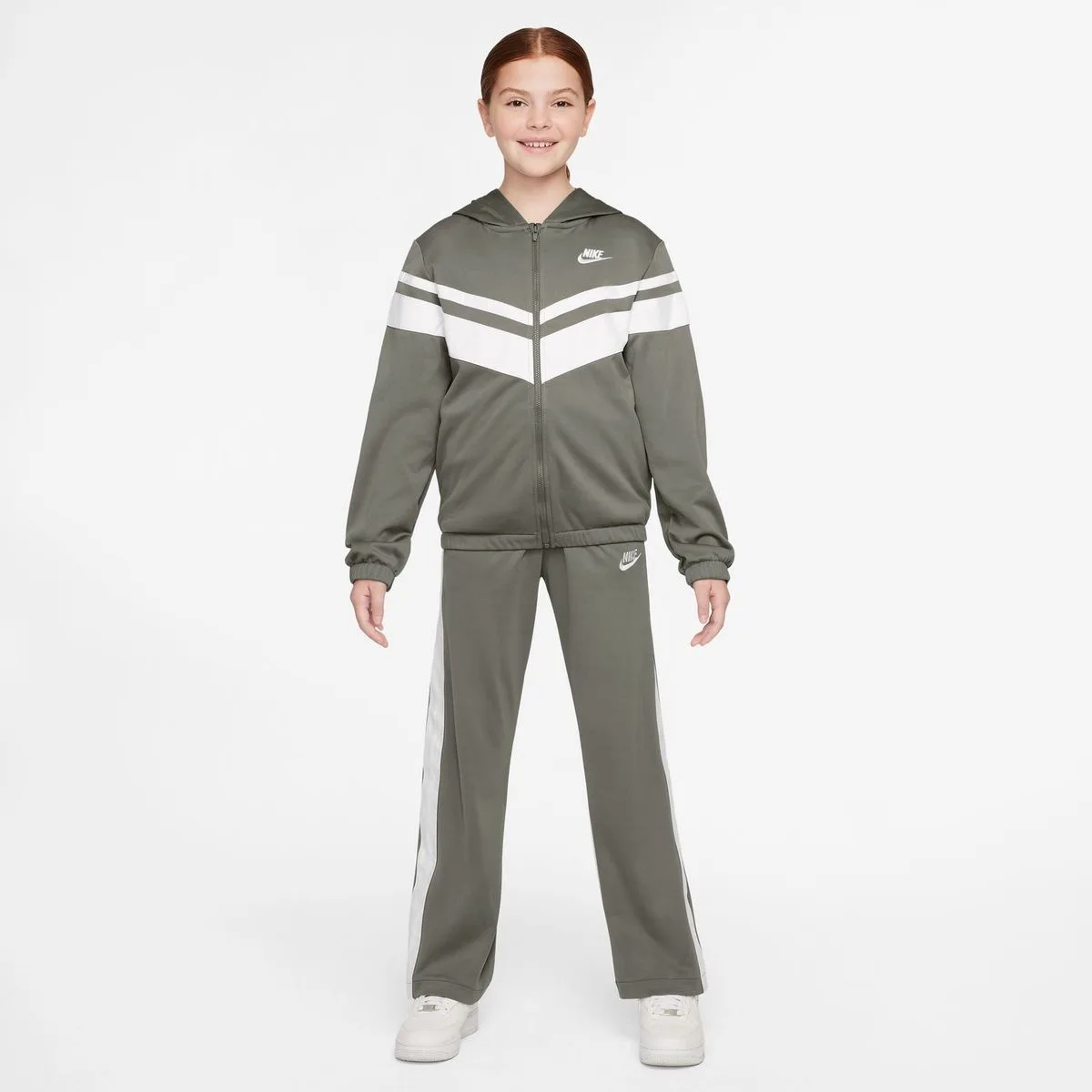 Nike Sportswear Dri-Fit Hooded Kinder Sportanzug, grün