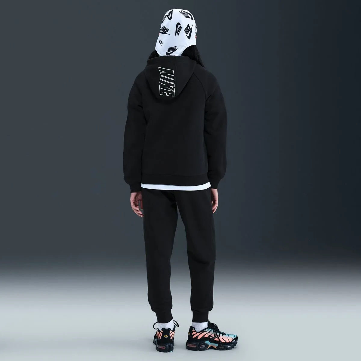 Nike Sportswear Hooded Kinder Sportanzug, schwarz