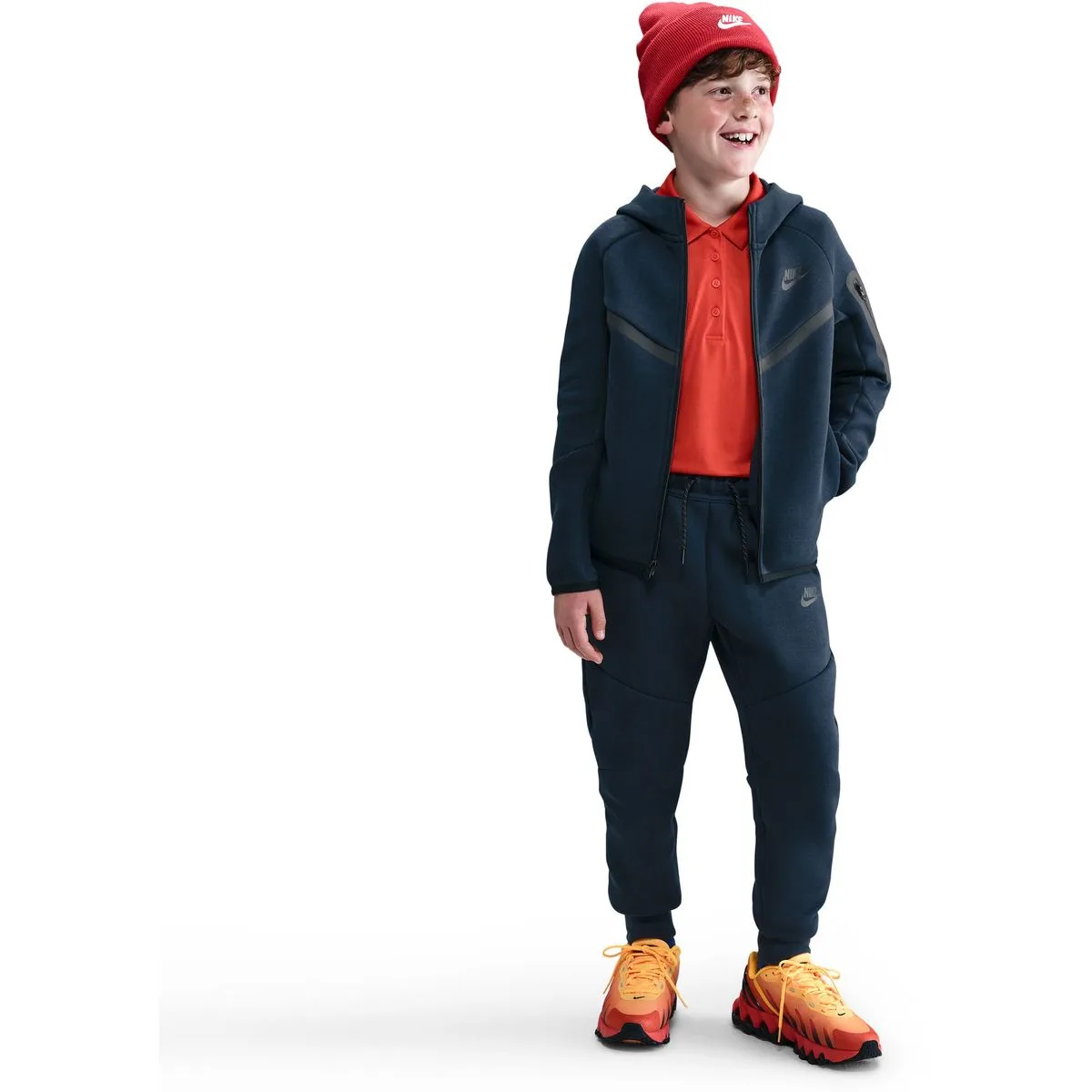 Sportswear Tech Full-Zip Kinder T-Shirt, blau US: L
