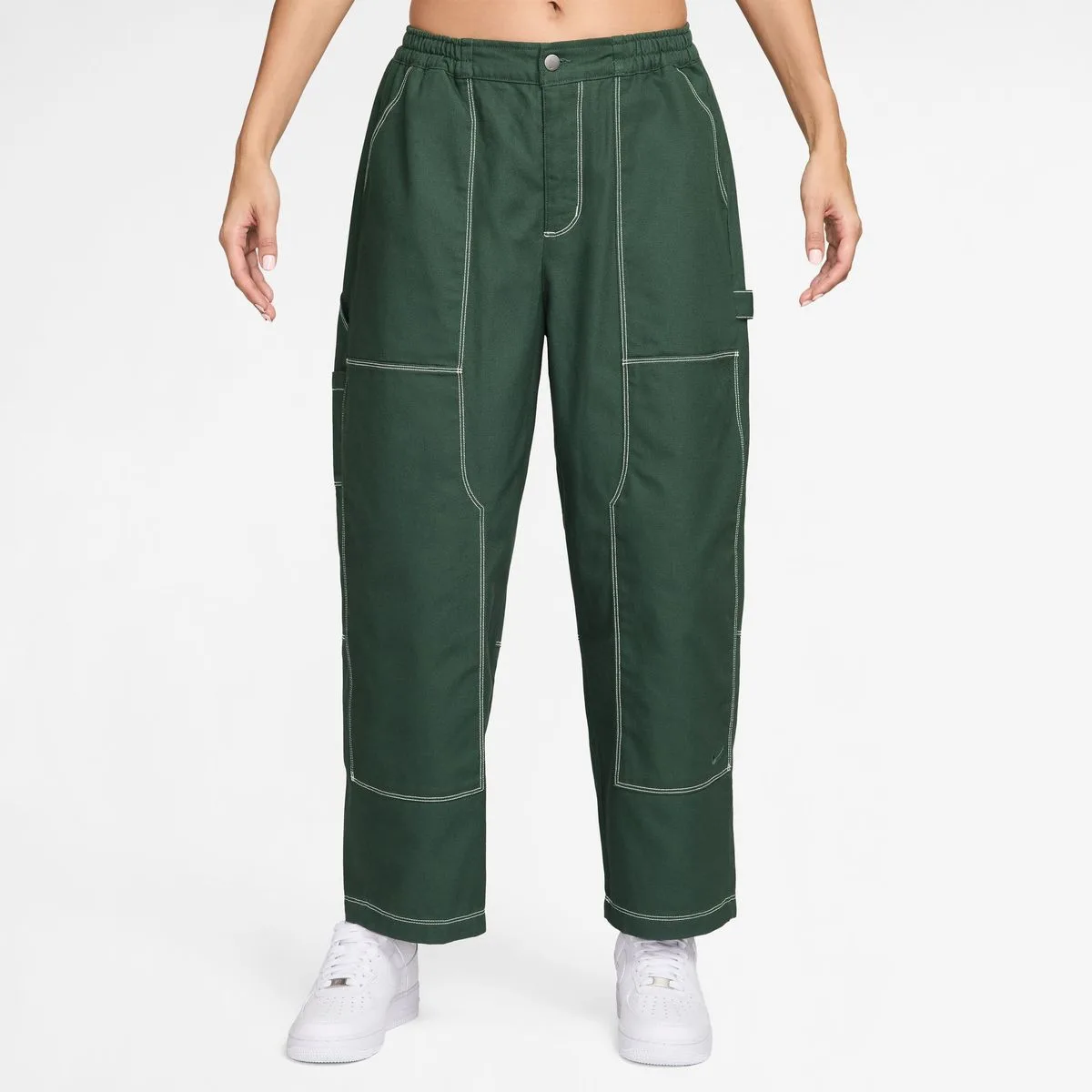 Sportswear Loose Low-Rise Carpenter Damen Jogginghose, grün US: M