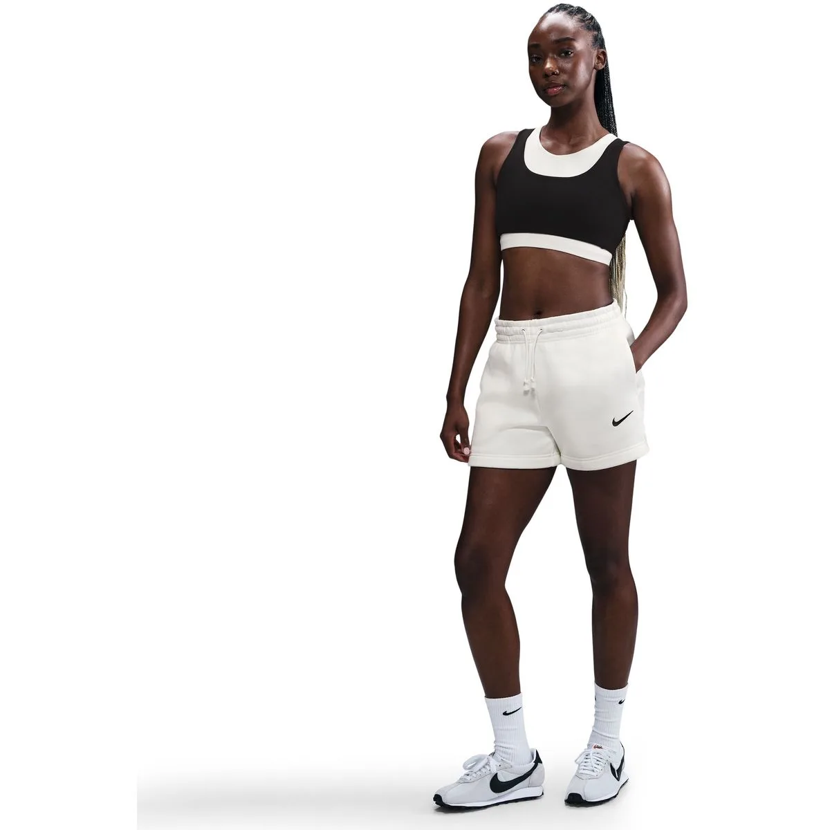 Sportswear Phoenix Mid-Rise 4" Damen Shorts, weiß US: S