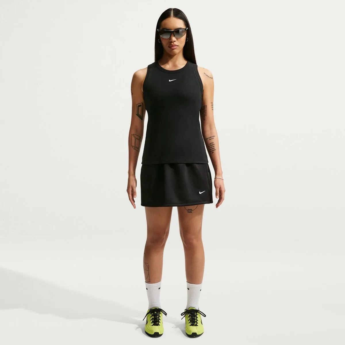 Sportswear Ribbed Damen Kapuzensweater, schwarz US: M