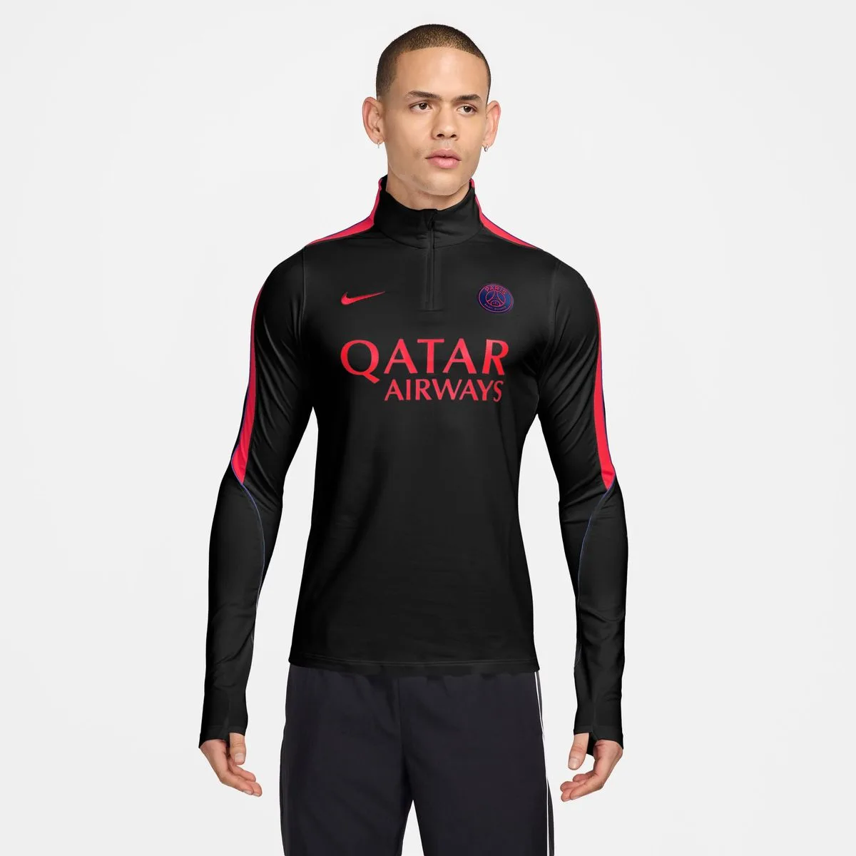Paris Saint-Germain Strike Dri-Fit Herren Longsleeve, schwarz US: S