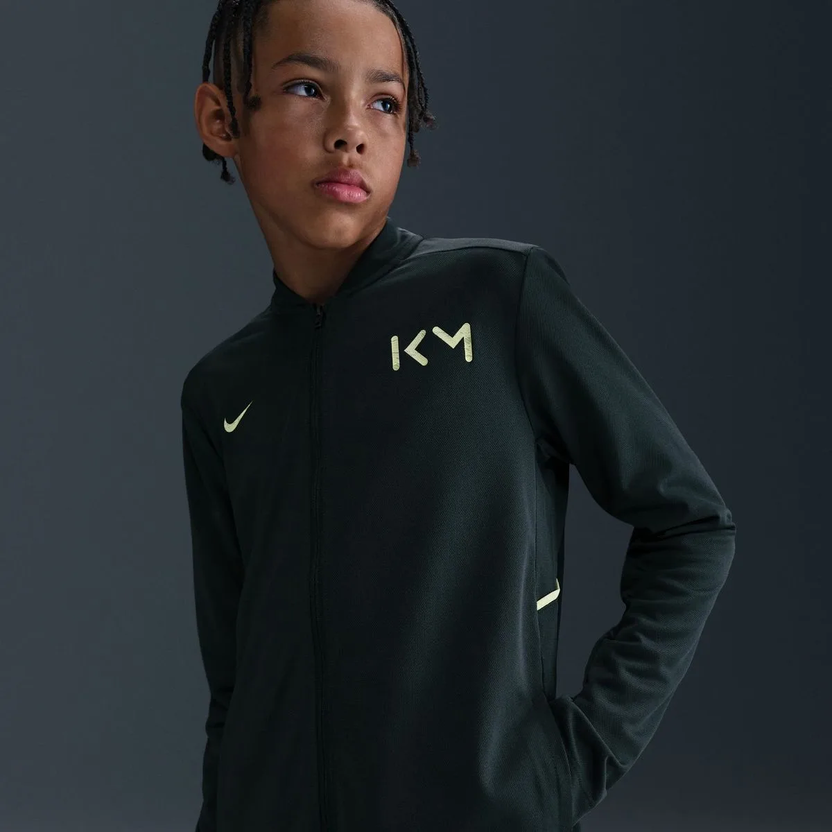 Kylian Mbappé Dri-Fit Academy 25 Kinder Trainingsanzug, grün US: XL