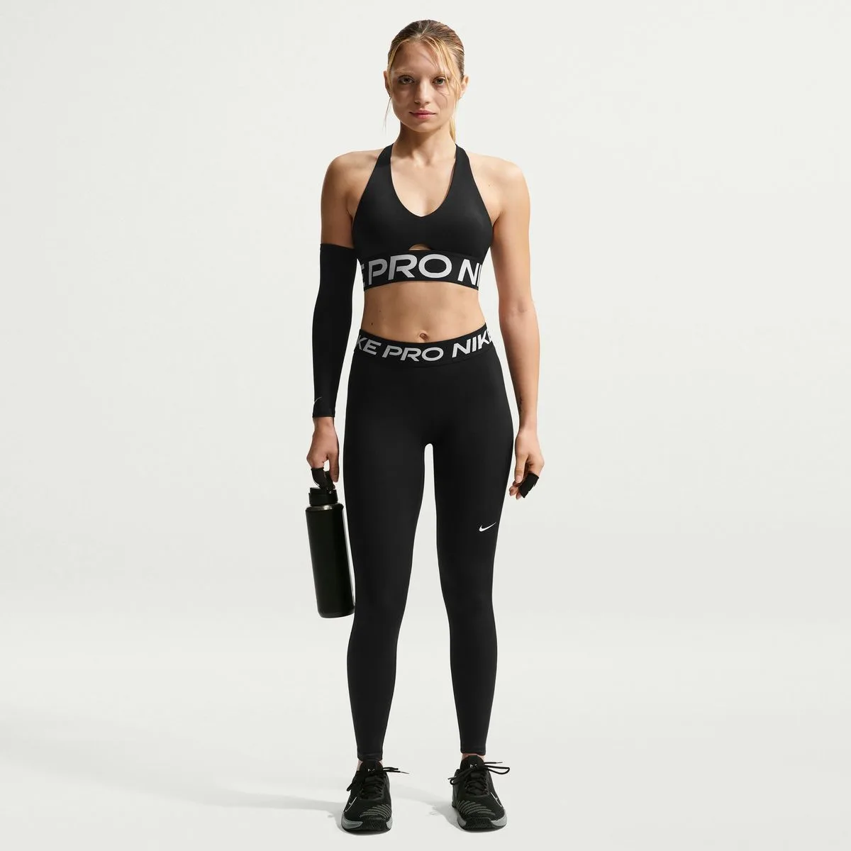 Pro Mid-Rise Full-Length Damen Tights, schwarz US: 2XS