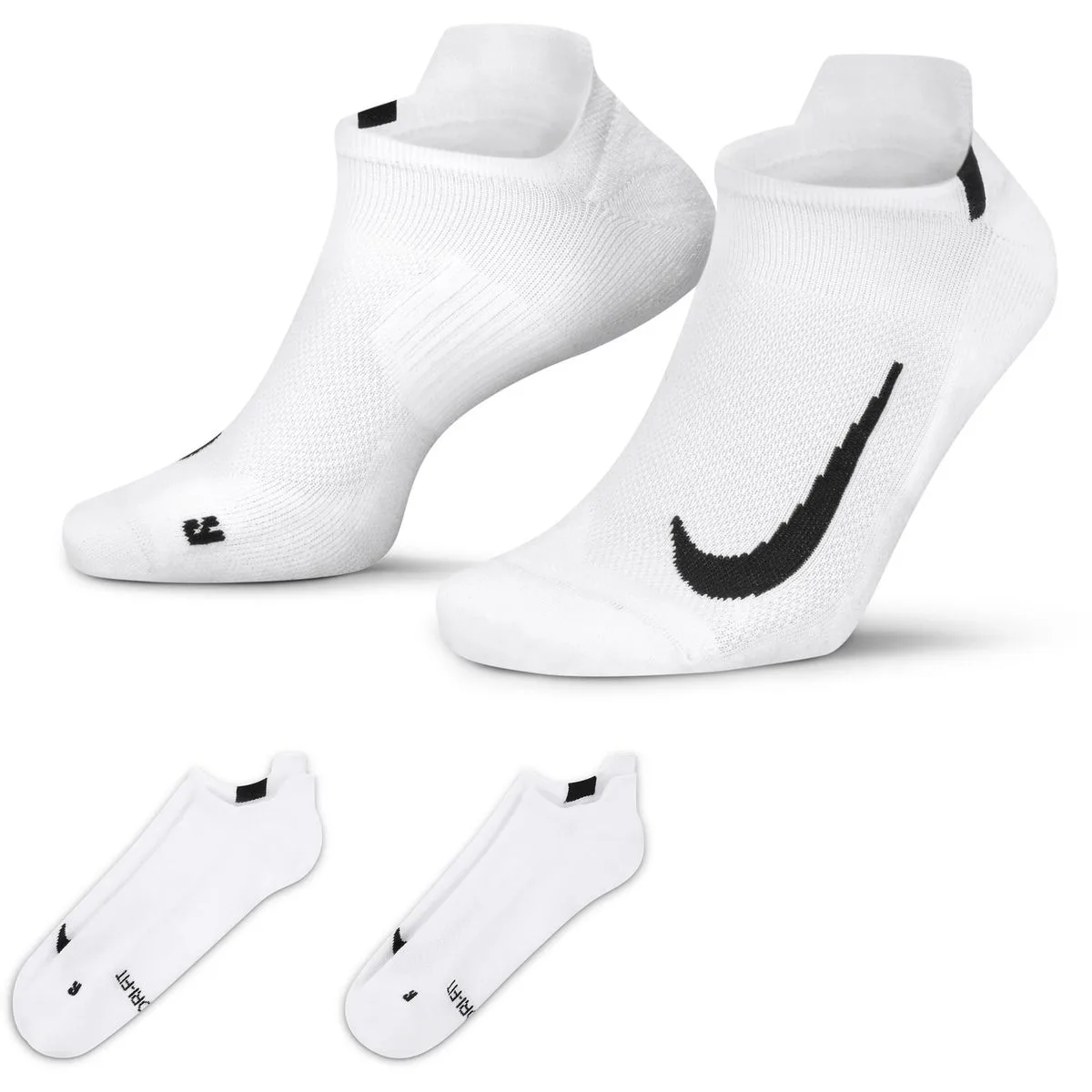 Multiplier No-Show (2 -Paar) Socken, weiß US: M