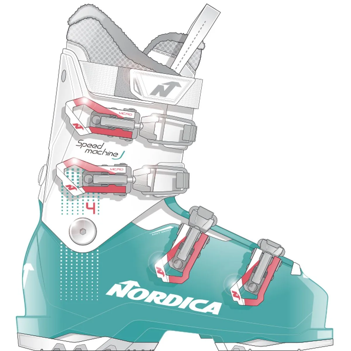 Speedmachine J 4 Kinder All-Mountain Schuhe, türkis, Größe 42 ½ 42 ½