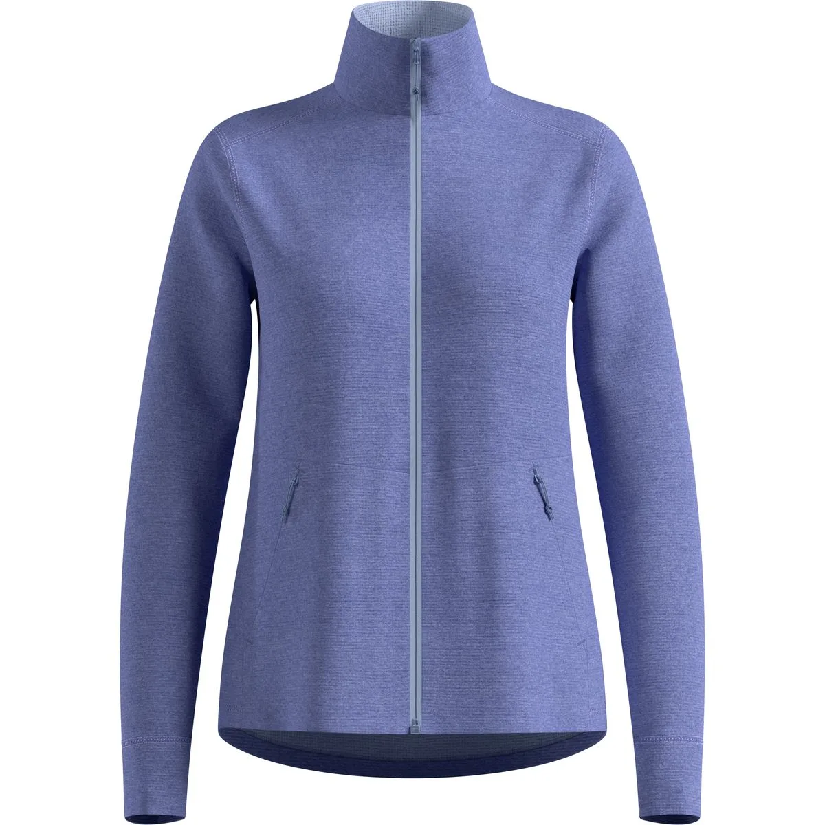 Grid Fleece Damen Rollkragenpullover, blau L