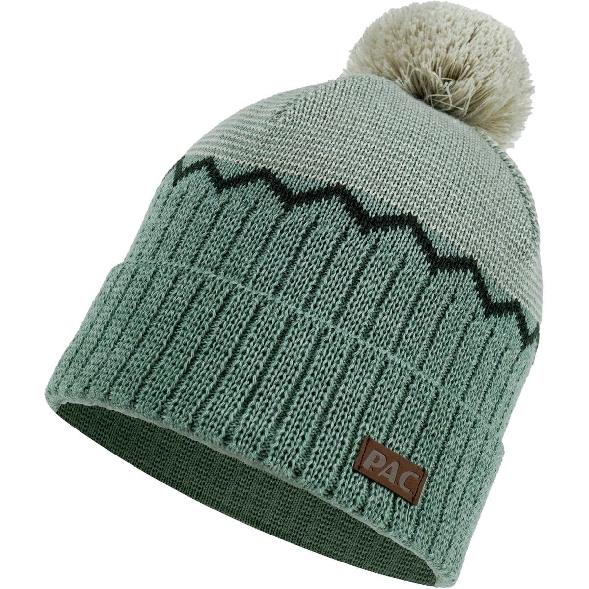 Nature Akela Merino Pom Herren Mütze, grün