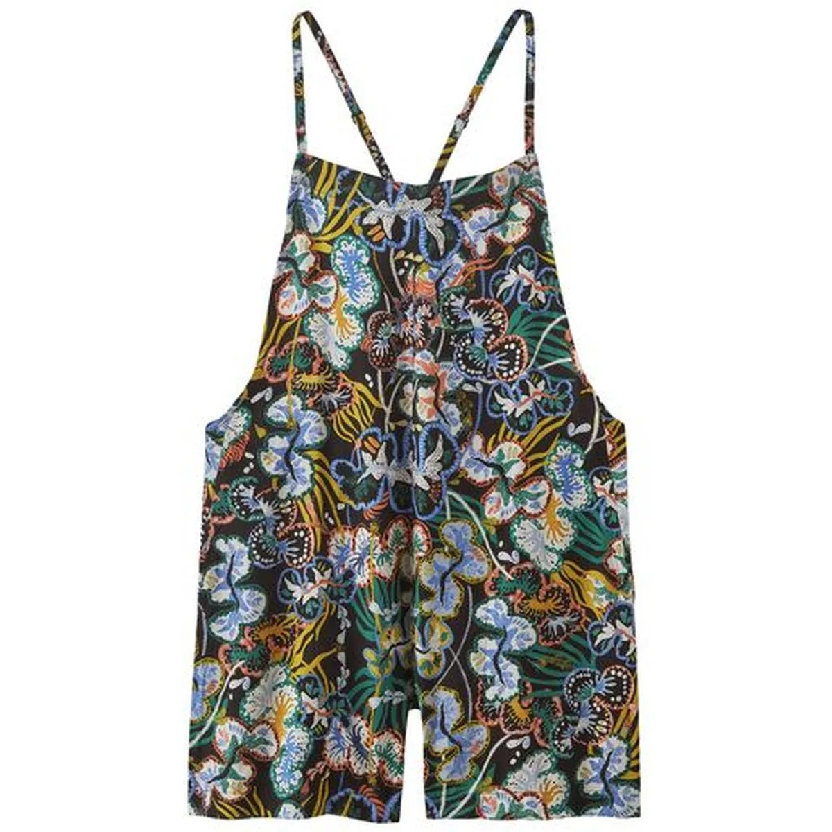 Tidal Threads Romper Damen Trägerhose, schwarz L
