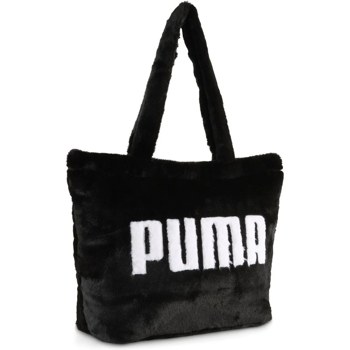 UP Faux FUR Shopper Damen Freizeittasche, schwarz OSFA